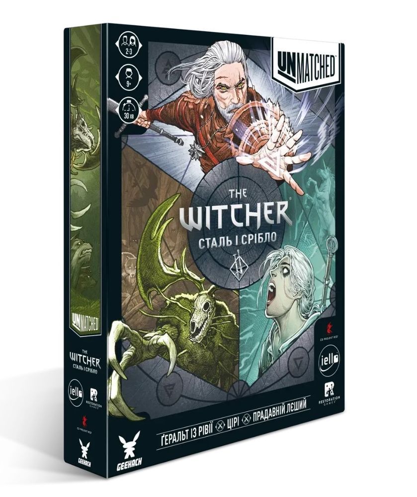 Настільна гра Unmatched: The Witcher. Сталь і срібло (Steel and Silver) GKCH0249 фото