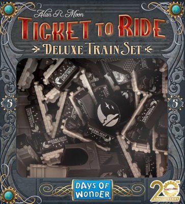 Промонабір для гри Квиток на потяг 5 (чорний) (Ticket to Ride: 20th Anniversary Deluxe Train Set) DOWTTRTS5 фото